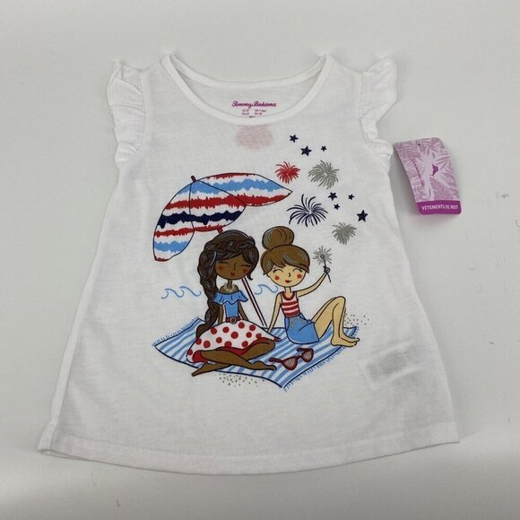 Tommy Bahama Sleep Shirt Girls 2T Nightgown Beach Short Sleeve NEW - Picture 1 of 5